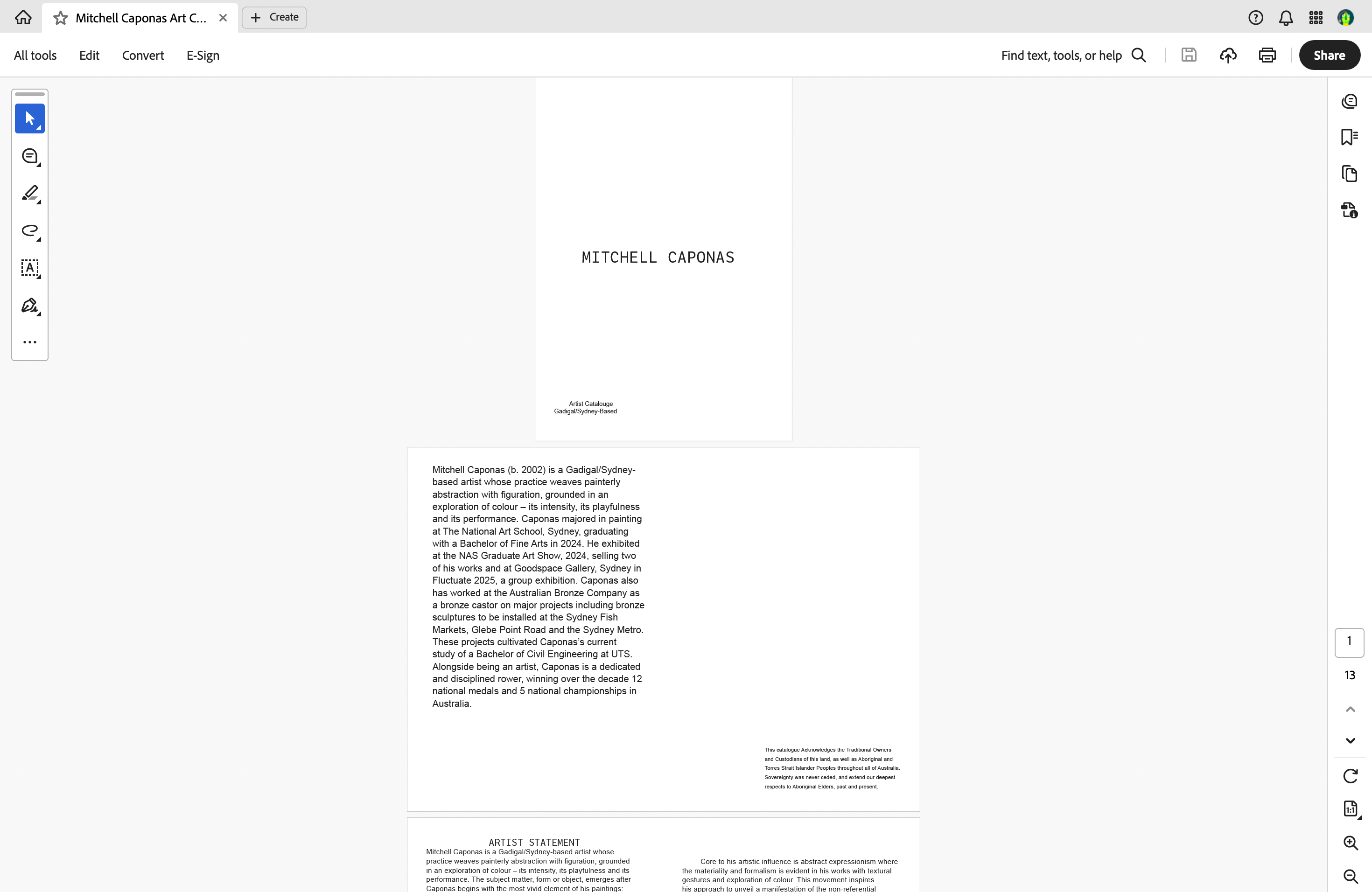 Portfolio PDF preview